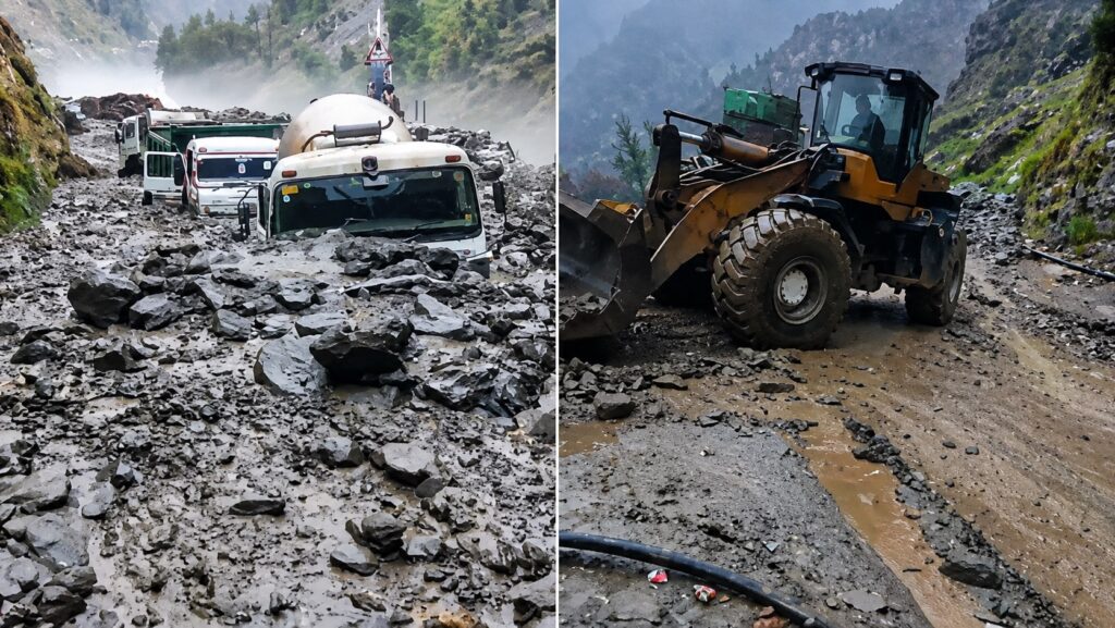Cloudburst at the Kwar Hydroelectric Project site